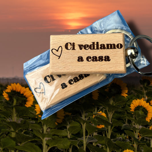 2 Portachiavi con personalizzazione - Ci vediamo a casa.